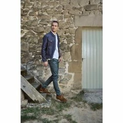 1083 CHINO AJUSTE 163 Coton Bio Filidenim Flex Uni Vert Emeraude Homme -1083 boutique 702 163 vert emeraude