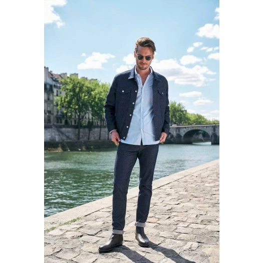 1083 VESTE DROITE 702 Coton Bio Superdenim Flex Indigo Brut Homme 9 1083 VESTE DROITE 702 Coton Bio Superdenim Flex Indigo Brut Homme - Image 7