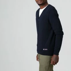 1083 CARDIGAN 718 VOLONTAIRE Laine Recyclee Bleu Homme 12 1083 CARDIGAN 718 VOLONTAIRE Laine Recyclee Bleu Homme -1083 boutique 718 cardigan 3