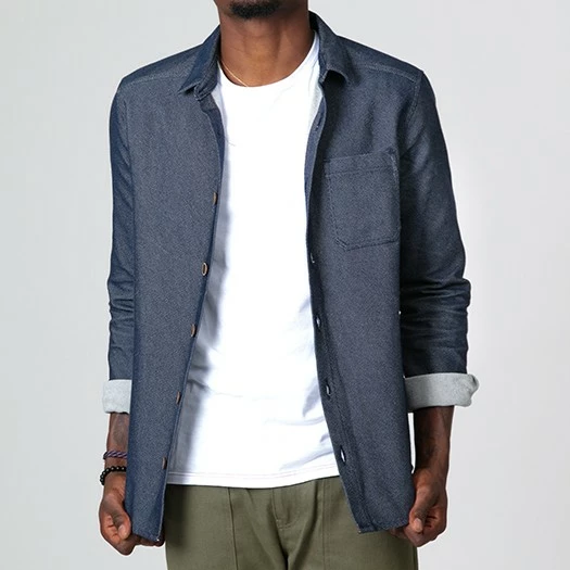 1083 SUR-CHEMISE 721 GOELAND LES HIRONDELLES Surcyclee Denimoriginal Bleu 3 1083 SUR-CHEMISE 721 GOELAND LES HIRONDELLES Surcyclee Denimoriginal Bleu - Image 2