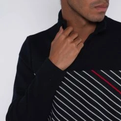 1083 PULL DROIT 752 SAINT JAMES Laine Merinos Bleu Marine/blanc Homme 10 1083 PULL DROIT 752 SAINT JAMES Laine Merinos Bleu Marine/blanc Homme -1083 boutique 752 saintjames