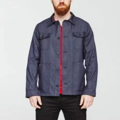 1083 boutique 9 1083 VESTE DROITE 781 INFINI HOPAAL Recyclee Superdenim Bleu Homme