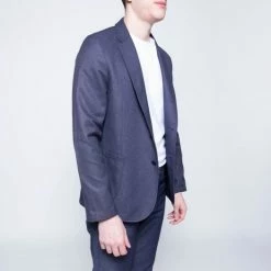 1083 VESTE CINTREE 782 INFINI BELLEVILLE Recyclee Superdenim Bleu Homme -1083 boutique 782 blazer belleville 2