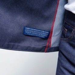 1083 VESTE CINTREE 782 INFINI BELLEVILLE Recyclee Superdenim Bleu Homme -1083 boutique 782 blazer belleville 6