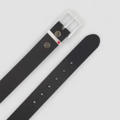 1083 CEINTURE BOUCLE CARREE 810 Cuir Noir Unisexe