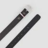 1083 CEINTURE BOUCLE CARROND 821 Cuir Noir Unisexe