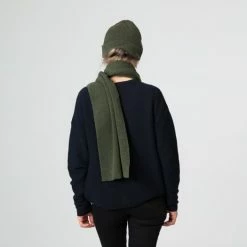 1083 ECHARPE 842 Recyclee Kaki Unisexe -1083 boutique 841 842 bonnet echarpe kaki 3 1
