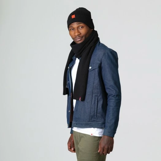 1083 BONNET 841 Coton Recycle Noir Unisexe 4 1083 BONNET 841 Coton Recycle Noir Unisexe - Image 2