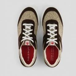 1083 SNEAKERS BASSES 901 Laine/chocolat Unisexe -1083 boutique 901 lainechoco top