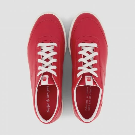1083 SNEAKERS BASSES 902 Cuir Rouge Unisexe 6 1083 SNEAKERS BASSES 902 Cuir Rouge Unisexe - Image 4