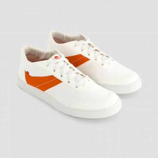 1083 SNEAKERS BASSES 903 Coton Bio Blanc/vermillon Unisexe 4 1083 SNEAKERS BASSES 903 Coton Bio Blanc/vermillon Unisexe - Image 2