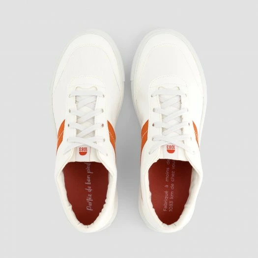 1083 SNEAKERS BASSES 903 Coton Bio Blanc/vermillon Unisexe 6 1083 SNEAKERS BASSES 903 Coton Bio Blanc/vermillon Unisexe - Image 4
