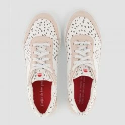 1083 SNEAKERS BASSES 903 Coton Bio Pavot/blanc Unisexe -1083 boutique 903 pavot vue dessus