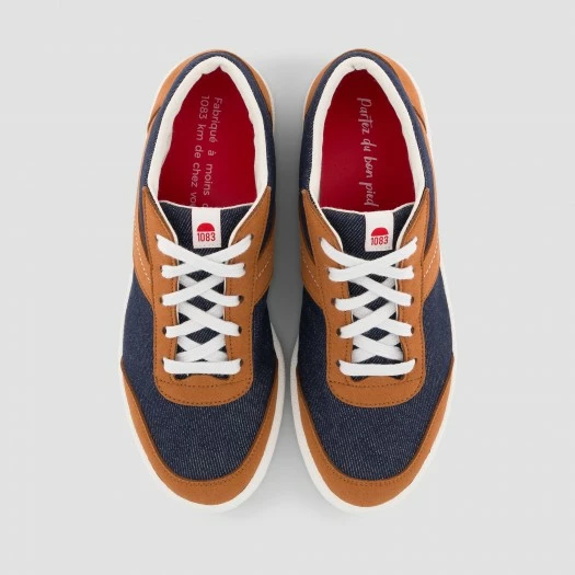 1083 SNEAKERS BASSES 903 Coton Bio Superdenim/marron Unisexe 6 1083 SNEAKERS BASSES 903 Coton Bio Superdenim/marron Unisexe - Image 4