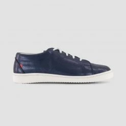 1083 SNEAKERS BASSES 911 Cuir Bleu Nuit Unisexe
