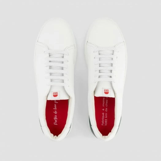 1083 SNEAKERS BASSES 912 Cuir Blanc/sapin Unisexe 6 1083 SNEAKERS BASSES 912 Cuir Blanc/sapin Unisexe - Image 4