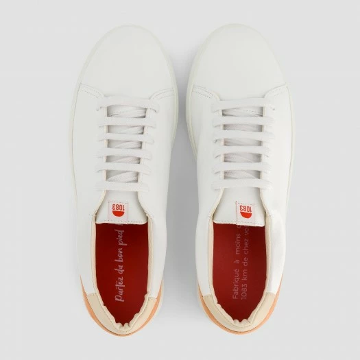 1083 SNEAKERS BASSES 912 Cuir Blanc/antique Unisexe 6 1083 SNEAKERS BASSES 912 Cuir Blanc/antique Unisexe - Image 4