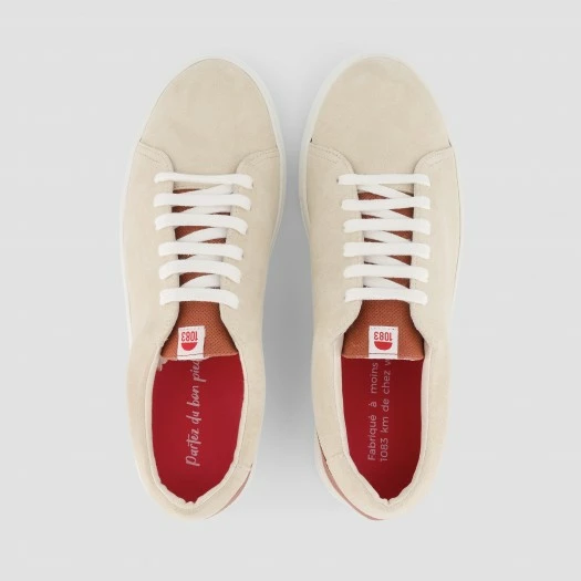1083 SNEAKERS BASSES 912 Cuir Beige/terracotta Unisexe 6 1083 SNEAKERS BASSES 912 Cuir Beige/terracotta Unisexe - Image 4