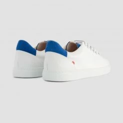 1083 SNEAKERS BASSES 912 Cuir Blanc/bleu Roi Unisexe -1083 boutique 912 bleu roi dos raw 1
