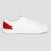 1083 SNEAKERS BASSES 912 Cuir Blanc/rouge Unisexe -1083 boutique 912 flexdenim