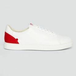 1083 SNEAKERS BASSES 912 Cuir Blanc/rouge Unisexe