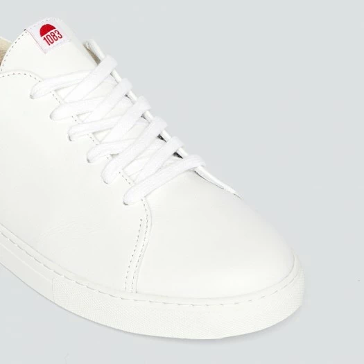 1083 SNEAKERS BASSES 912 Cuir Blanc/rouge Unisexe 4 1083 SNEAKERS BASSES 912 Cuir Blanc/rouge Unisexe - Image 2