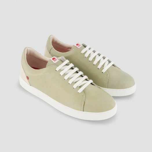 1083 SNEAKERS BASSES 912 Cuir Olive/beige Unisexe 4 1083 SNEAKERS BASSES 912 Cuir Olive/beige Unisexe - Image 2
