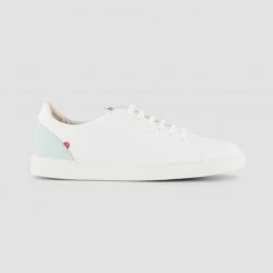 1083 SNEAKERS BASSES 912 Cuir Blanc/vert D'eau Unisexe