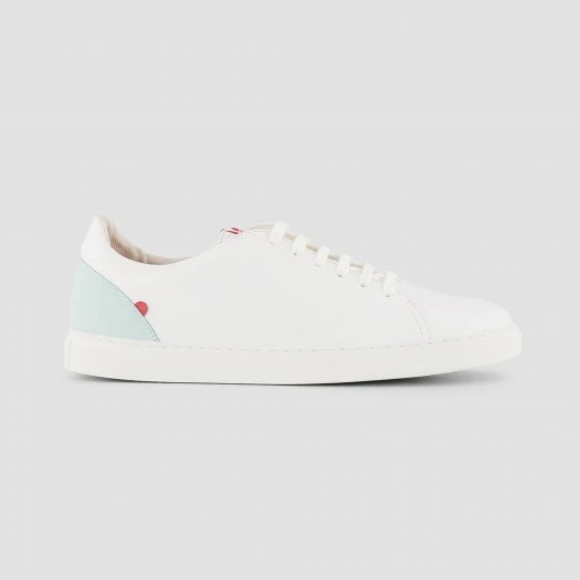 1083 SNEAKERS BASSES 912 Cuir Blanc/vert D'eau Unisexe 3 1083 SNEAKERS BASSES 912 Cuir Blanc/vert D'eau Unisexe