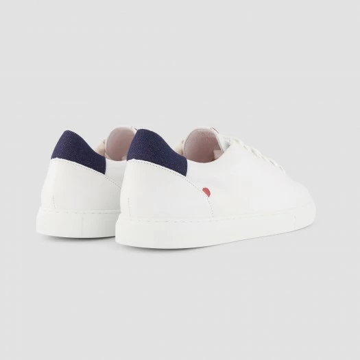 1083 SNEAKERS BASSES 912 Cuir Blanc/col Superdenim Unisexe 4 1083 SNEAKERS BASSES 912 Cuir Blanc/col Superdenim Unisexe - Image 3