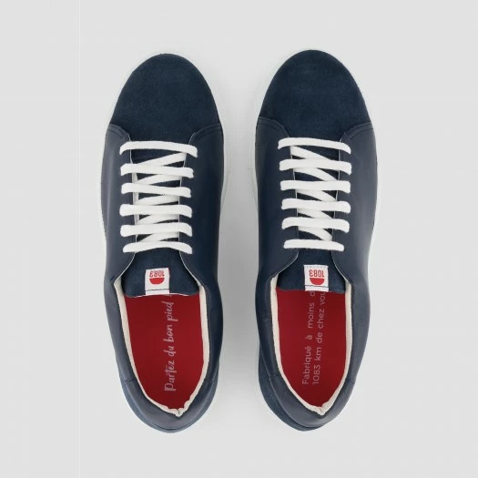 1083 SNEAKERS BASSES 912 Cuir Bleu Unisexe 6 1083 SNEAKERS BASSES 912 Cuir Bleu Unisexe - Image 4