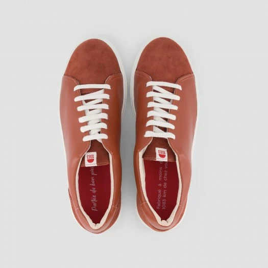 1083 SNEAKERS BASSES 912 Cuir Terracotta Unisexe 6 1083 SNEAKERS BASSES 912 Cuir Terracotta Unisexe - Image 4