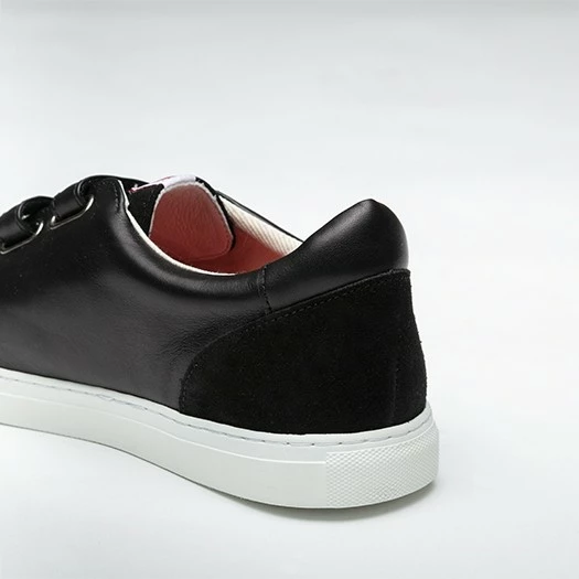 1083 SNEAKERS BASSES 913 Cuir Noir Unisexe 5 1083 SNEAKERS BASSES 913 Cuir Noir Unisexe - Image 3