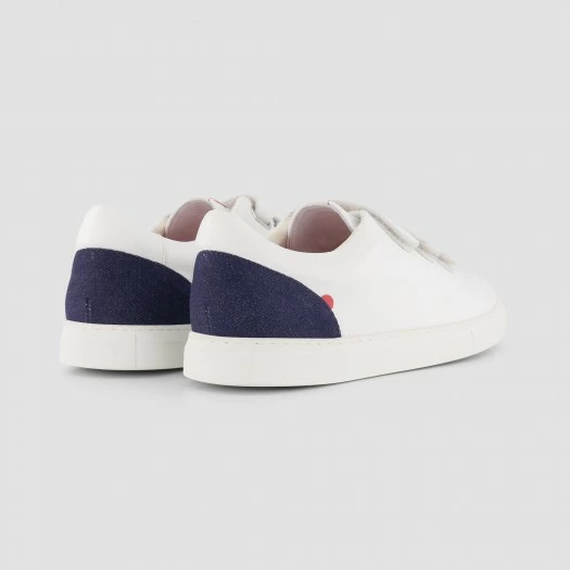1083 SNEAKERS BASSES 913 Cuir Blanc/superdenim Unisexe 5 1083 SNEAKERS BASSES 913 Cuir Blanc/superdenim Unisexe - Image 3