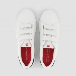 1083 SNEAKERS BASSES 913 Cuir Blanc/superdenim Unisexe 11 1083 SNEAKERS BASSES 913 Cuir Blanc/superdenim Unisexe -1083 boutique 913 talondenim vue dessus