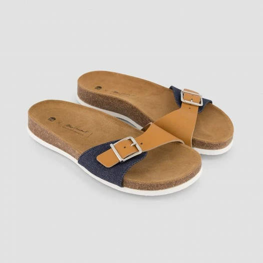 1083 SANDALES 922 Coton Bio Cuir Superdenim/camel Unisexe 4 1083 SANDALES 922 Coton Bio Cuir Superdenim/camel Unisexe - Image 2