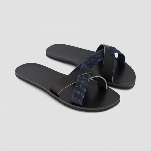 1083 SANDALES 928 Coton Bio Cuir Superdenim/noir Unisexe 4 1083 SANDALES 928 Coton Bio Cuir Superdenim/noir Unisexe - Image 2