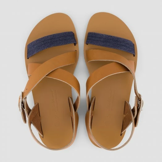 1083 SANDALES 929 Coton Bio Cuir Superdenim/camel Homme 6 1083 SANDALES 929 Coton Bio Cuir Superdenim/camel Homme - Image 4