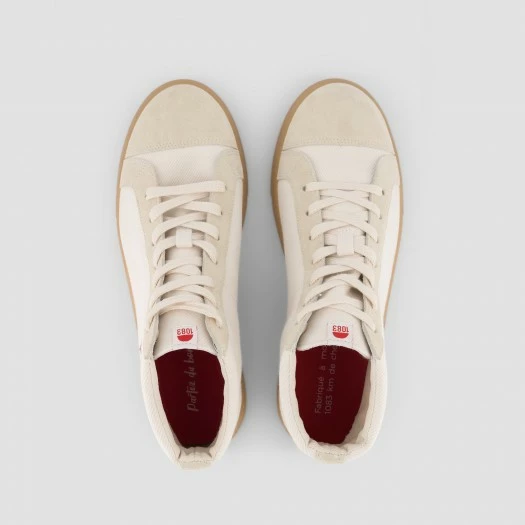 1083 SNEAKERS MONTANTES 951 Coton Bio Ecru/beige Unisexe 6 1083 SNEAKERS MONTANTES 951 Coton Bio Ecru/beige Unisexe - Image 4