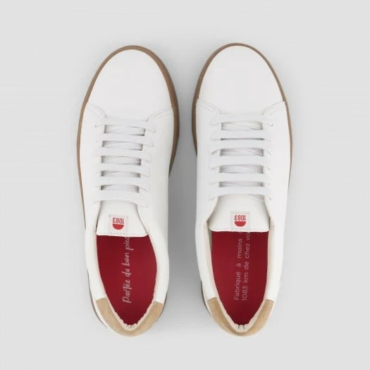 1083 SNEAKERS BASSES 912 Cuir Blanc/naturel Unisexe 5 1083 SNEAKERS BASSES 912 Cuir Blanc/naturel Unisexe - Image 4