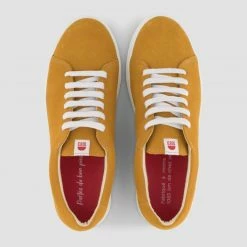 1083 SNEAKERS BASSES 912 Cuir Moutarde Unisexe -1083 boutique ah21 912 moutarde top