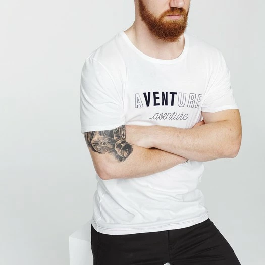 1083 T-SHIRT 320 AVENTURE Coton Bio Blanc Homme 3 1083 T-SHIRT 320 AVENTURE Coton Bio Blanc Homme - Image 2