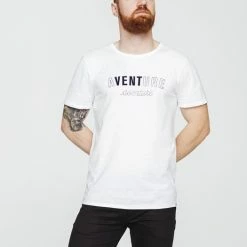 1083 T-SHIRT 320 AVENTURE Coton Bio Blanc Homme