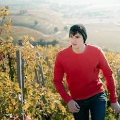 1083 SWEAT 303 BOB LA GENTLE FACTORY Coton Recycle Rouge Homme -1083 boutique c 0003 pullbob selvedge bonnetnoir13