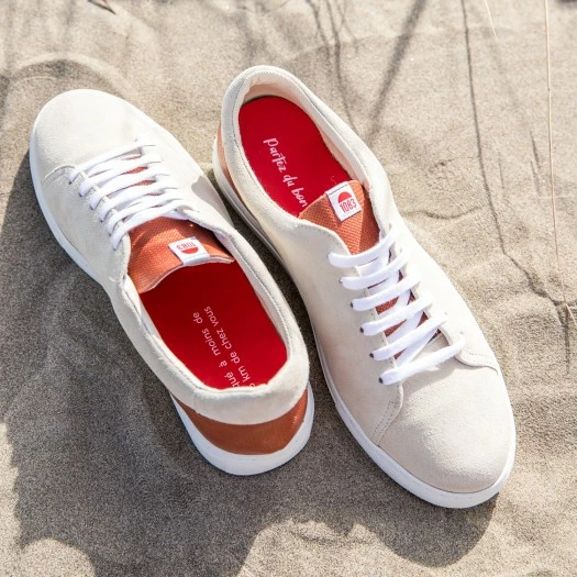 1083 SNEAKERS BASSES 912 Cuir Beige/terracotta Unisexe 7 1083 SNEAKERS BASSES 912 Cuir Beige/terracotta Unisexe - Image 5