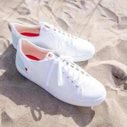 1083 SNEAKERS BASSES 912 Cuir Blanc/vert D'eau Unisexe 12 1083 SNEAKERS BASSES 912 Cuir Blanc/vert D'eau Unisexe -1083 boutique pe 21 chaussures 15