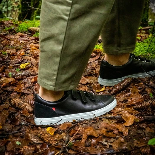 1083 SNEAKERS BASSES 913 Cuir Noir Unisexe 6 1083 SNEAKERS BASSES 913 Cuir Noir Unisexe - Image 4