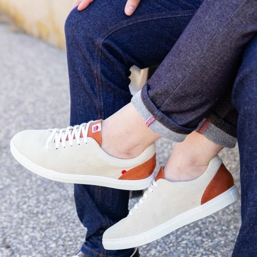 1083 SNEAKERS BASSES 912 Cuir Beige/terracotta Unisexe 9 1083 SNEAKERS BASSES 912 Cuir Beige/terracotta Unisexe - Image 7