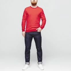 1083 SWEAT 303 BOB LA GENTLE FACTORY Coton Recycle Rouge Homme -1083 boutique sweat bob 569 1
